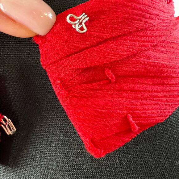 White by Vera Wang Red Evening Gown Sleeveless Choker Neckline Maxi Size 2 - Picture 8 of 9